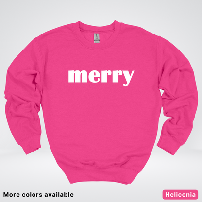 Merry - White Design - Crewneck