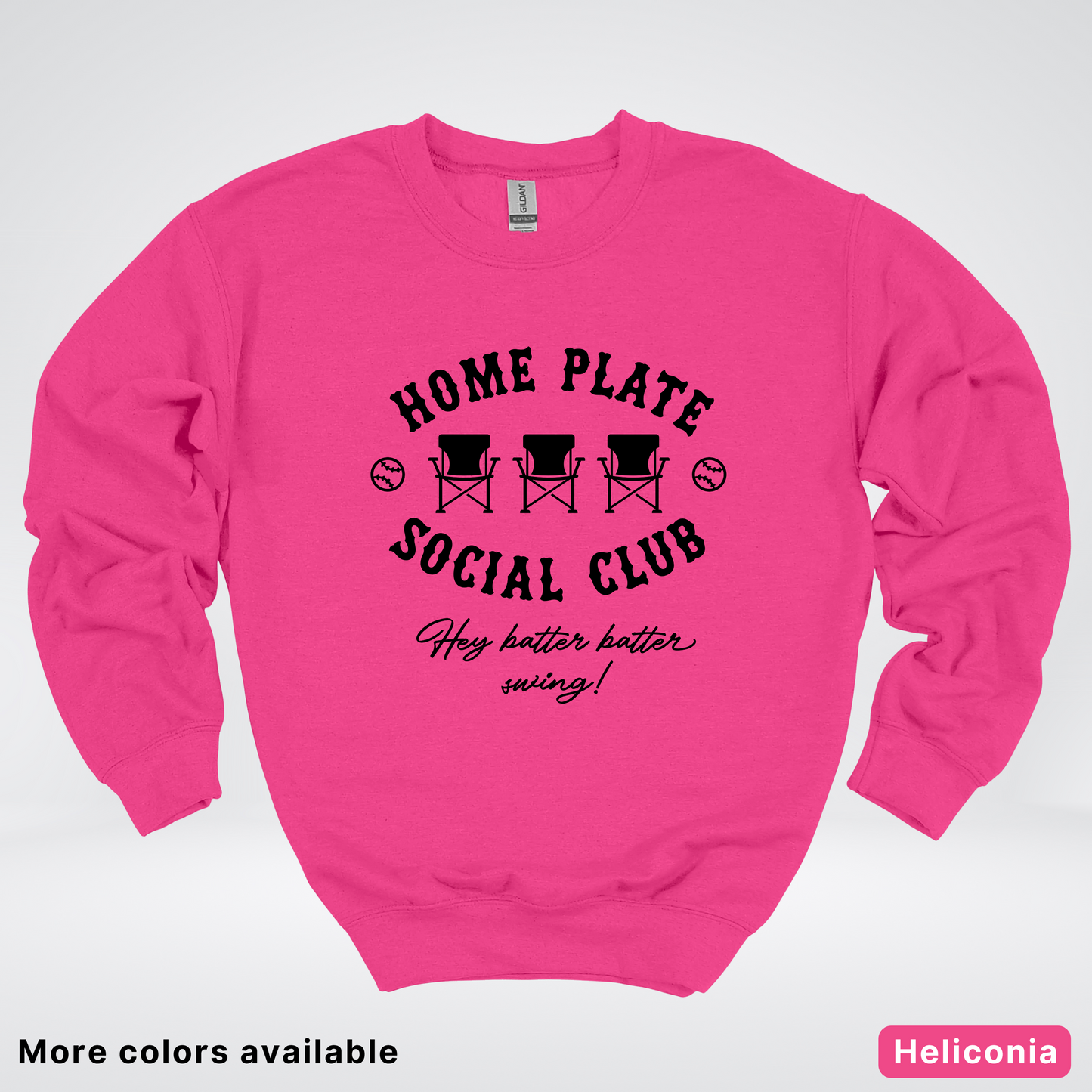 Home Plate Social Club – Black Design - Crewneck