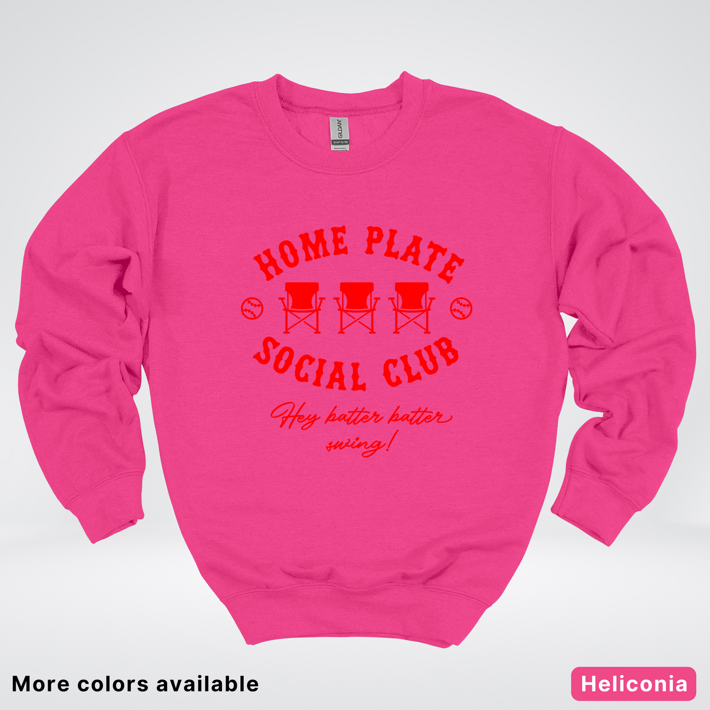 Home Plate Social Club – Red Design - Crewneck