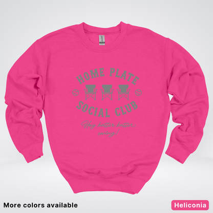 Home Plate Social Club – Gray Design - Crewneck