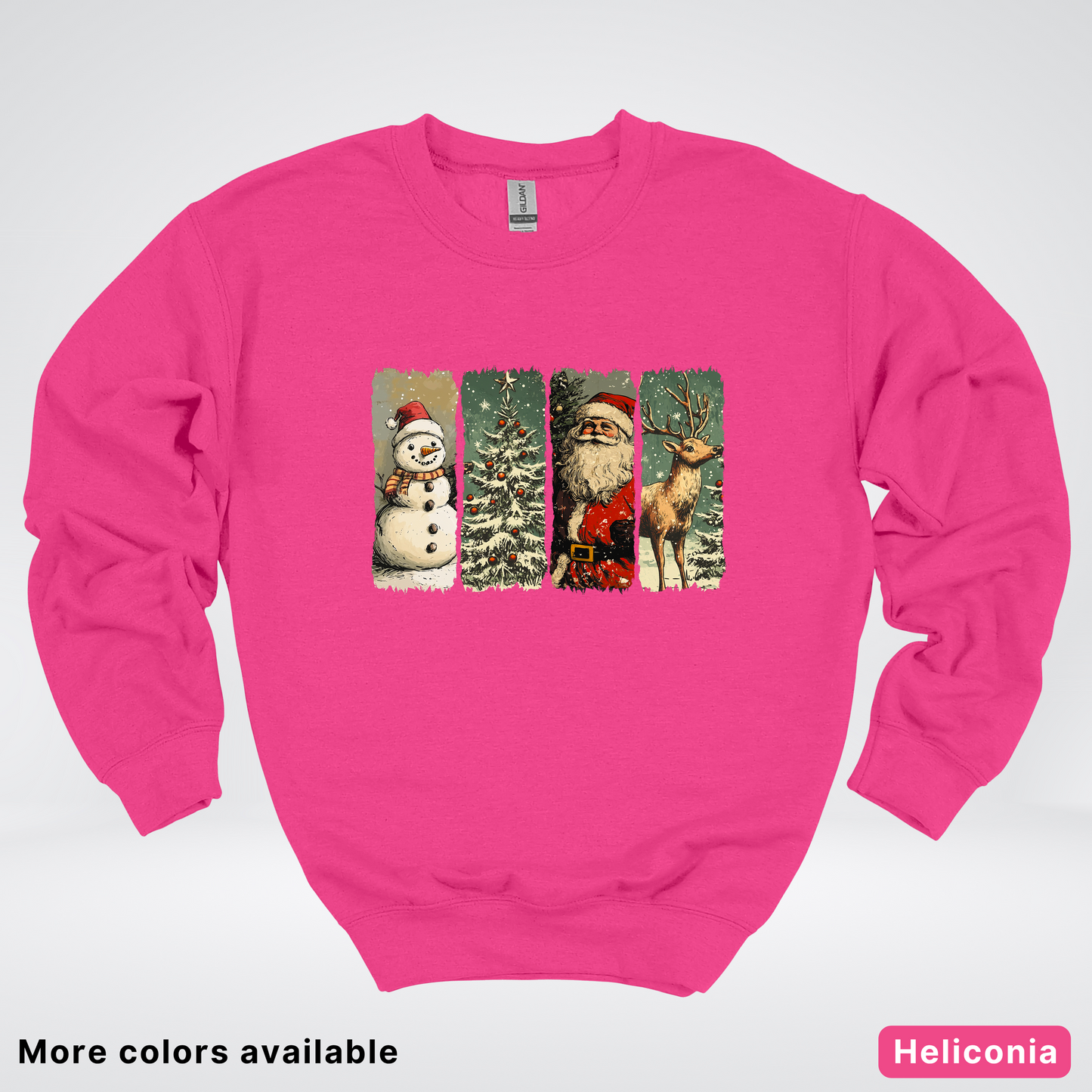 Classic Christmas Strip Art - Crewneck