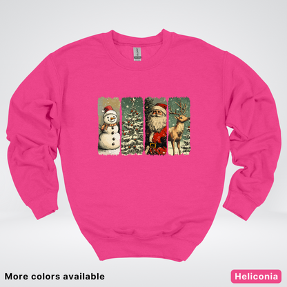 Classic Christmas Strip Art - Crewneck