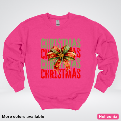Christmas Star Bow - Crewneck Sweatshirt