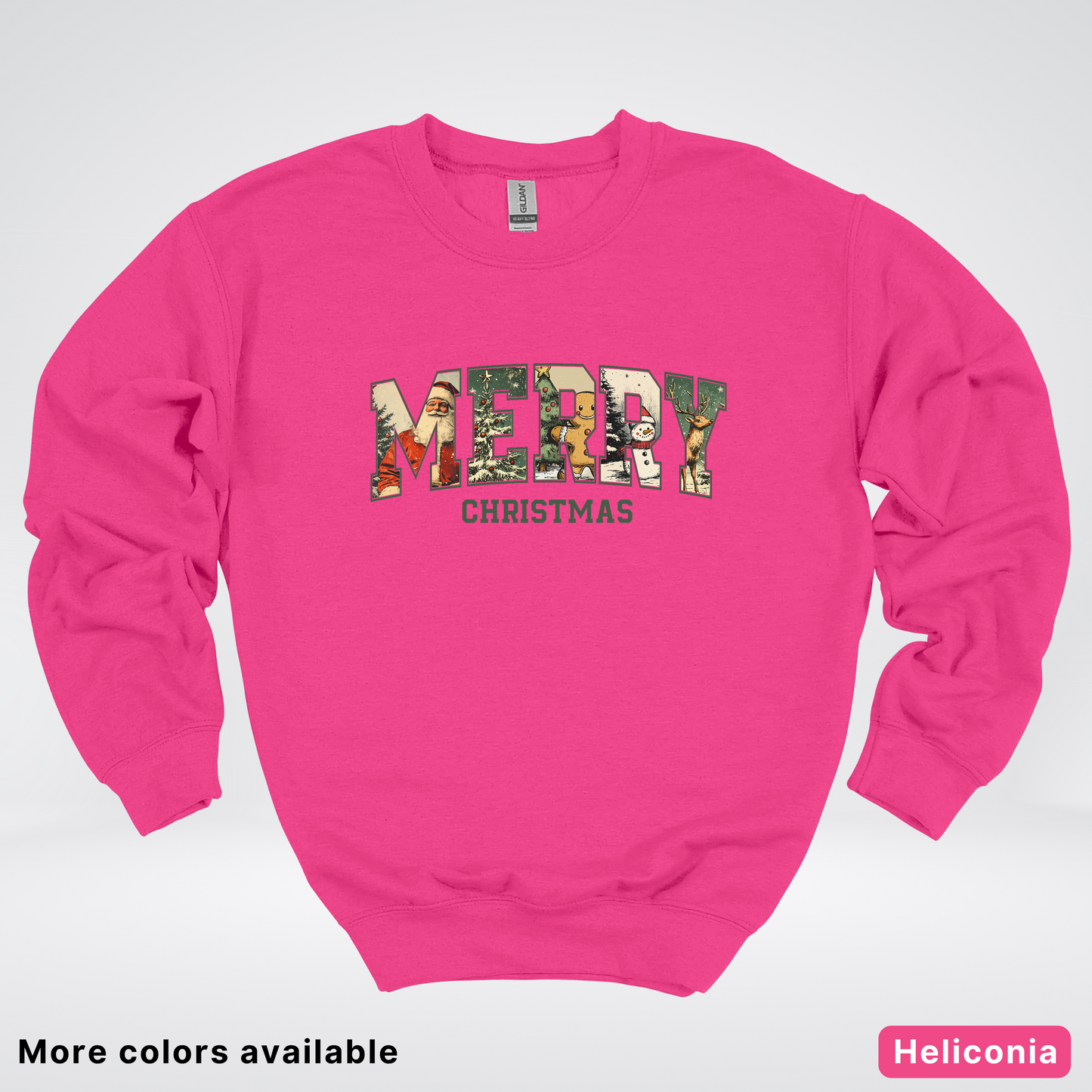Vintage Merry Christmas Varsity - Crewneck