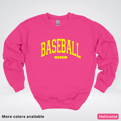 Baseball 24/7 – Yellow Design - Crewneck Sweatshirt