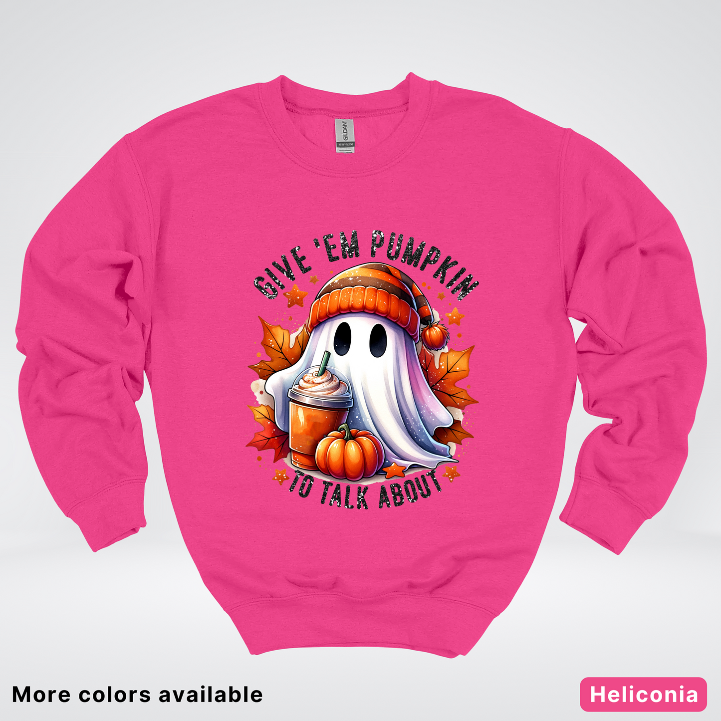 Give Em Pumpkin Ghost To Talk About - Crewneck Sweatshirts