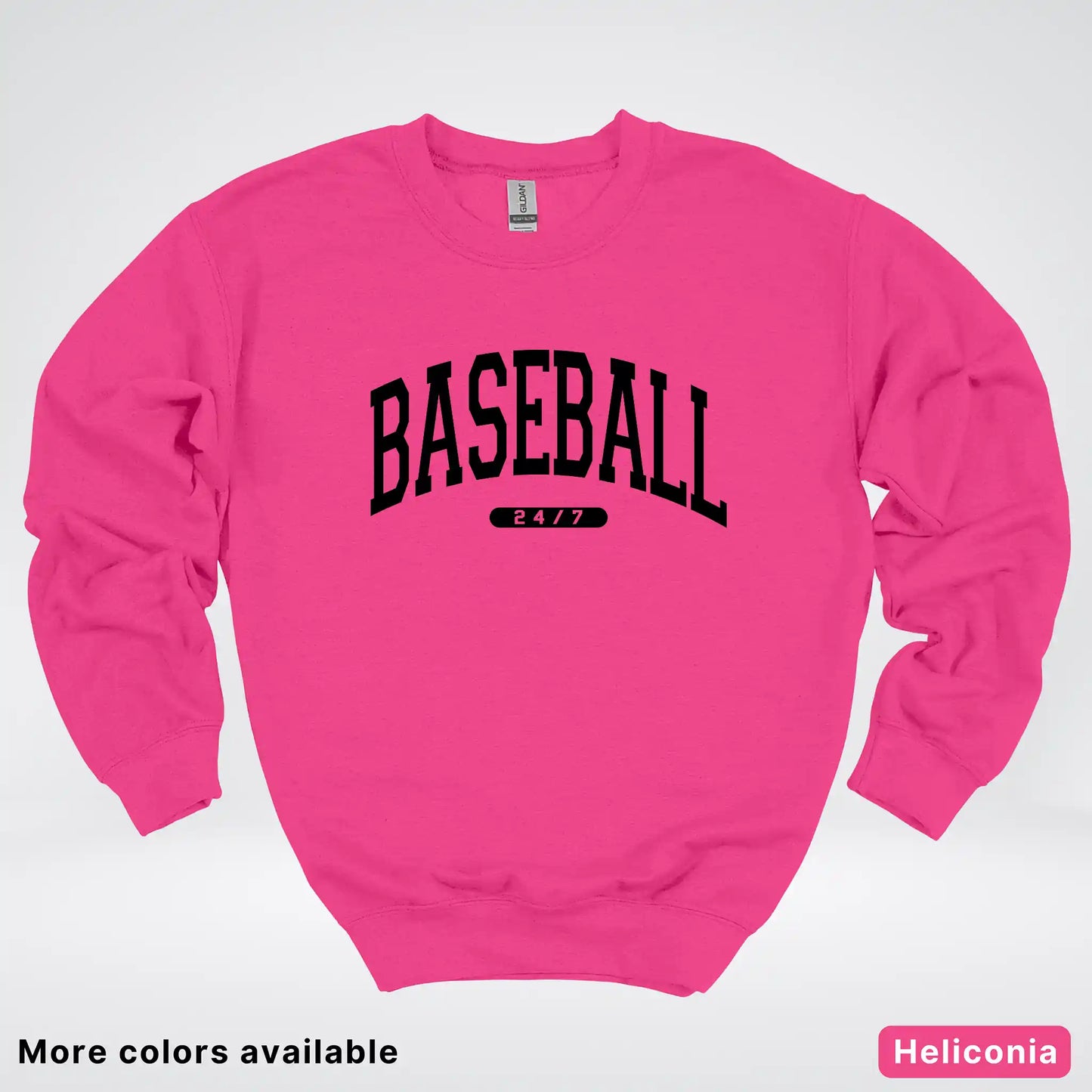 Baseball 24/7 – Black Design - Crewneck Sweatshirt