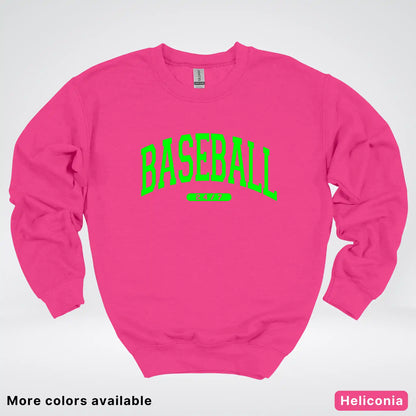 Baseball 24/7 – Green Design - Crewneck Sweatshirt