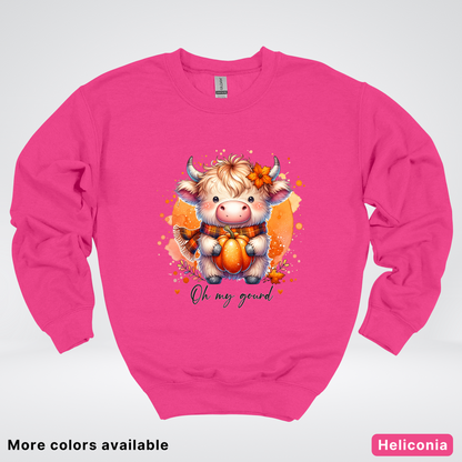 Oh My Gourd Small Cow Calf Pumpkin - Crewneck Sweatshirts