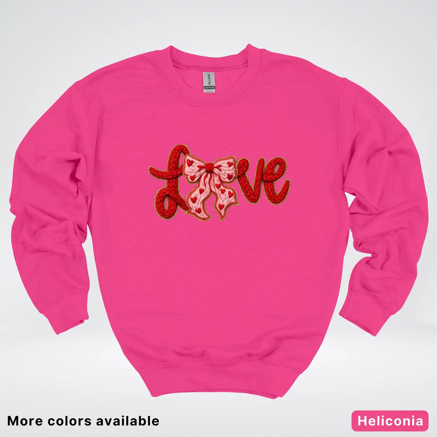 Love Bow Hook Yard Faux - Crewneck Sweatshirt
