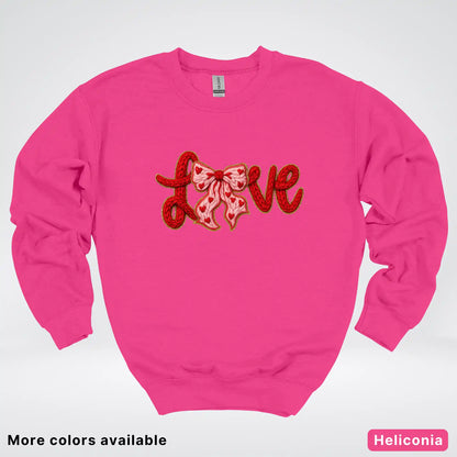 Love Bow Hook Yard Faux - Crewneck Sweatshirt