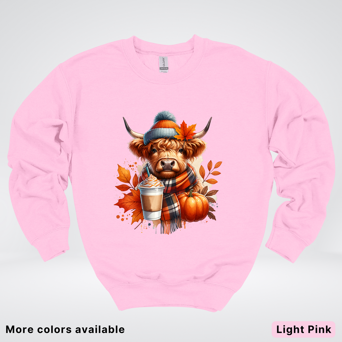 Fall Cow Cold Brew Coffee Pumpkin - Crewneck Sweatshirts