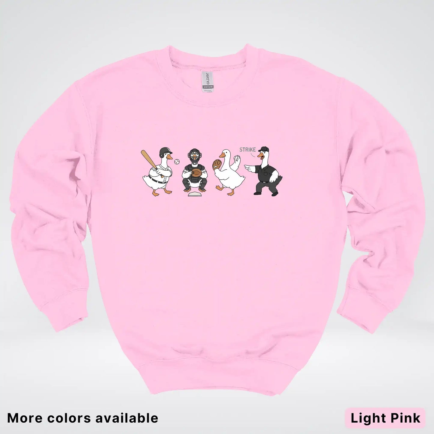 Baseball Goose Squad – Funny Baseball Goose Graphic Crewneck Sweatshirt