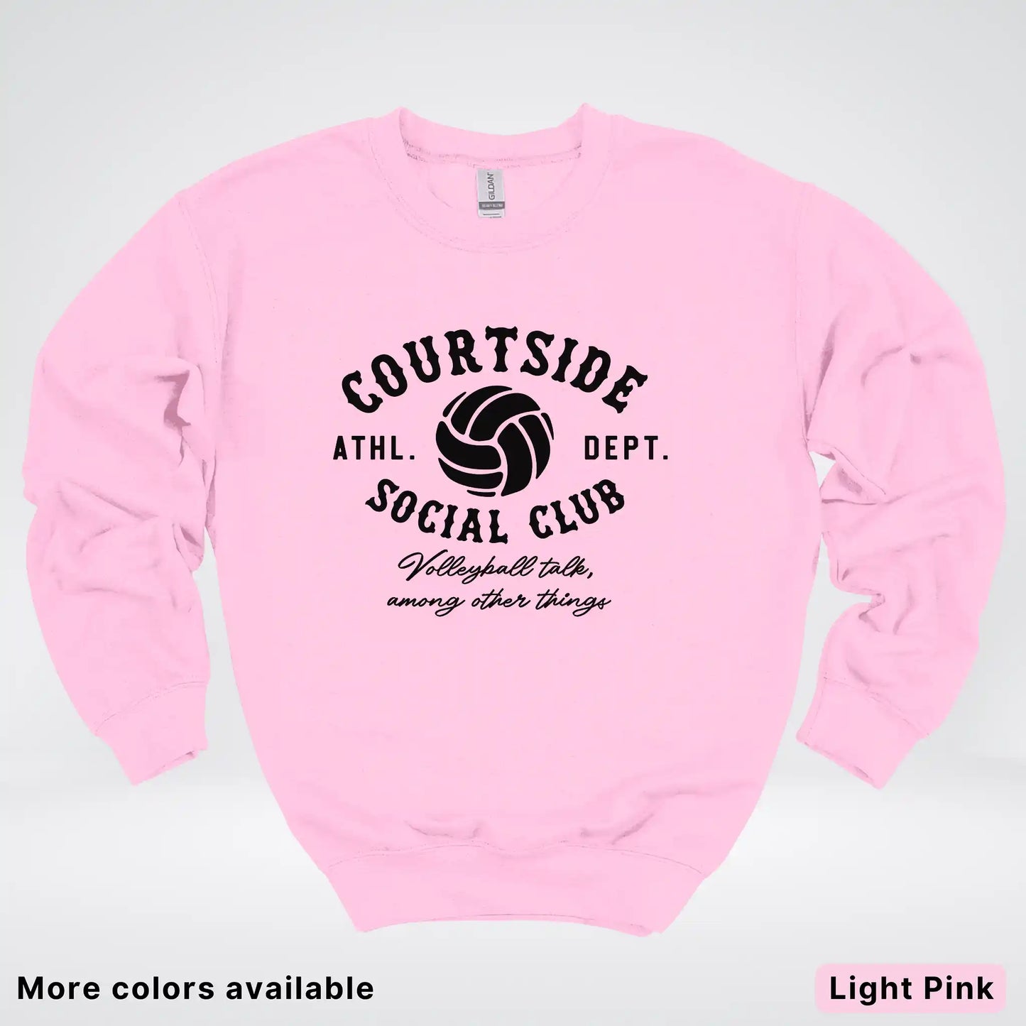 Courtside Social Club – Black Design – Volleyball - Crewneck Sweatshirt