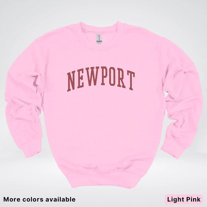 Newport Destination - Red Design - Crewneck Sweatshirt