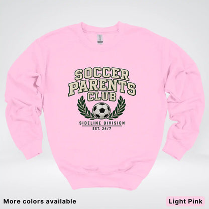 Soccer Parents Club Faux Embroidery Sideline Crewneck Sweatshirt