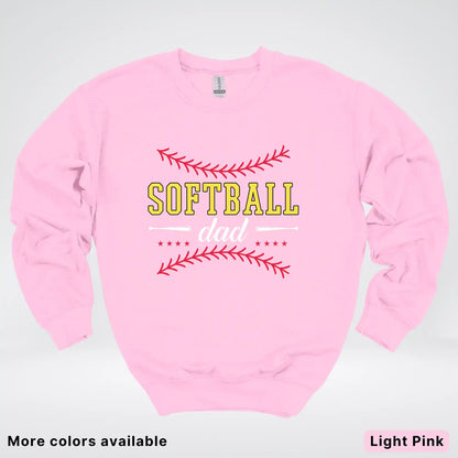 Softball Dad - White Design - Crewneck Sweatshirt