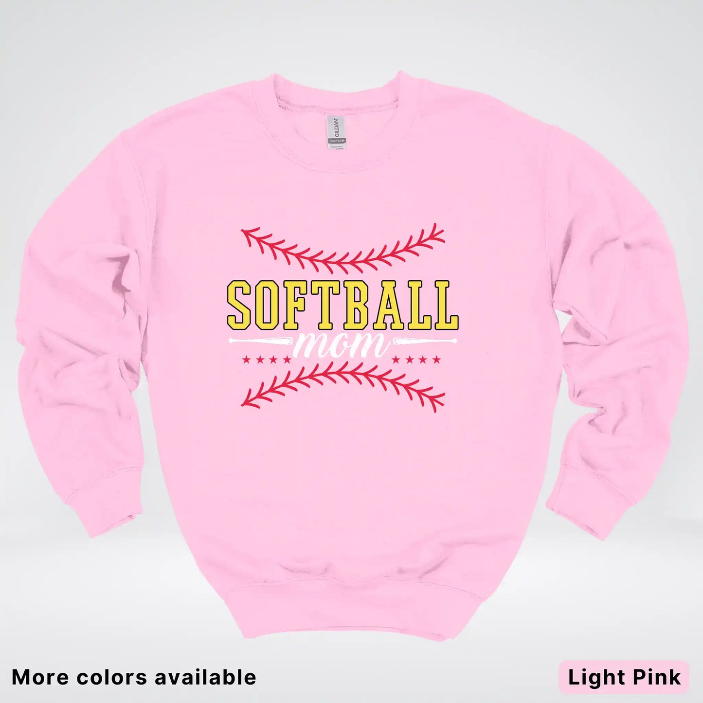 Softball Mom - White Design - Crewneck Sweatshirt