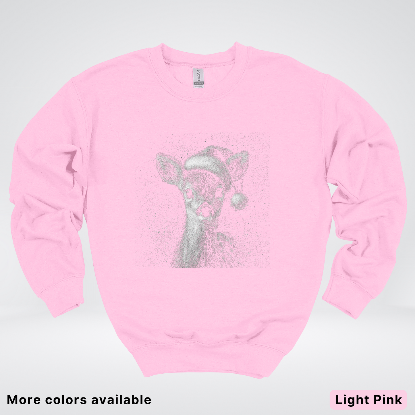 Vintage Christmas Deer - Crewneck Sweatshirt