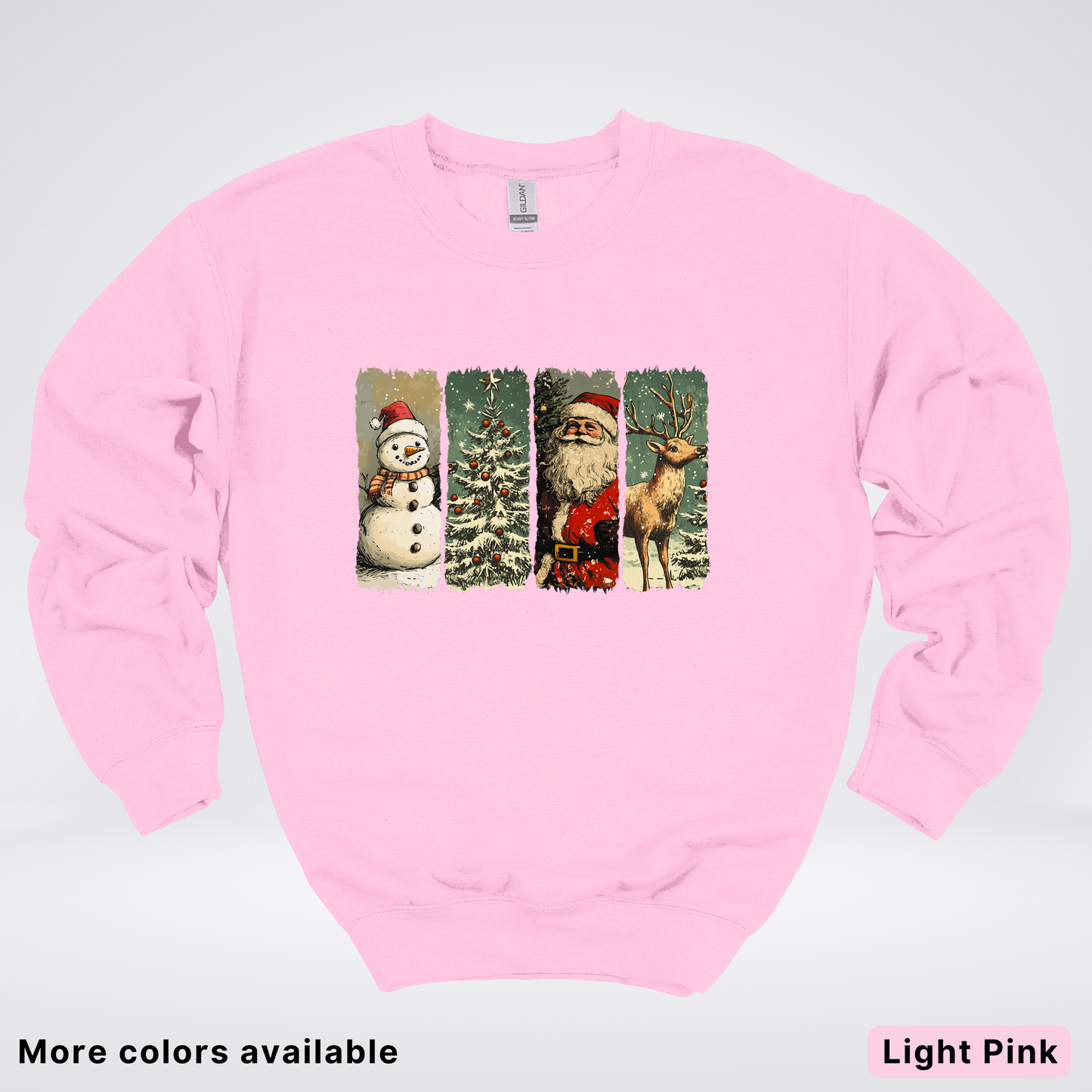 Classic Christmas Strip Art - Crewneck