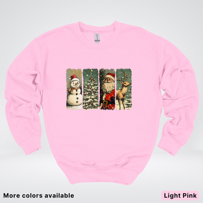 Classic Christmas Strip Art - Crewneck