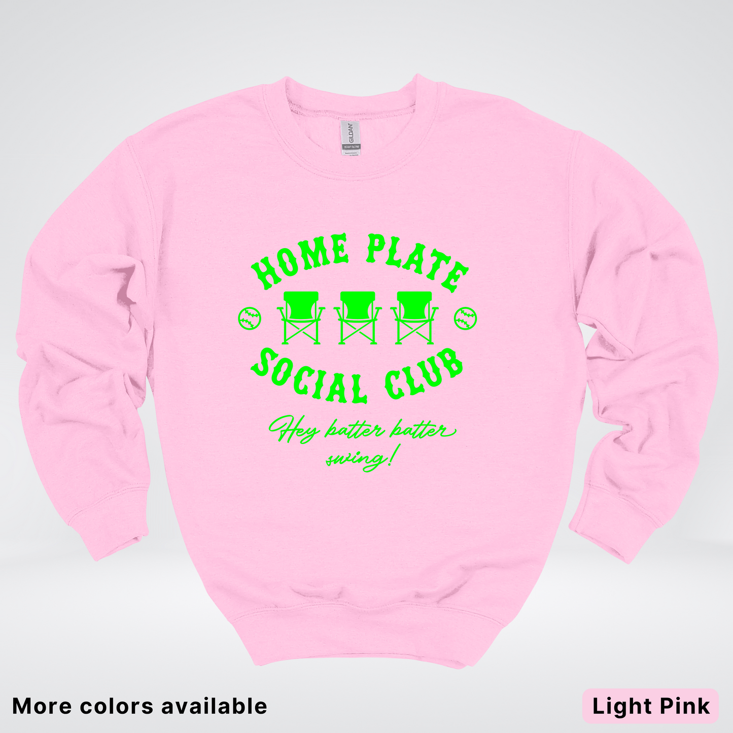 Home Plate Social Club – Green Design - Crewneck