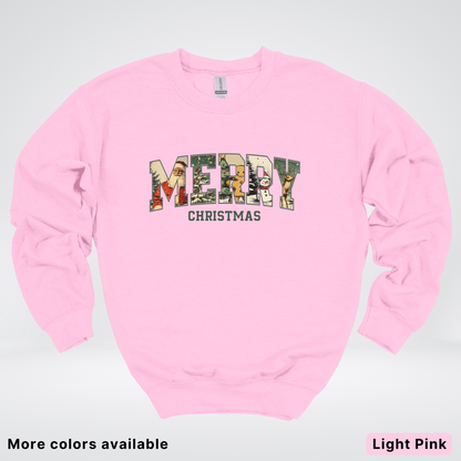 Vintage Merry Christmas Varsity - Crewneck