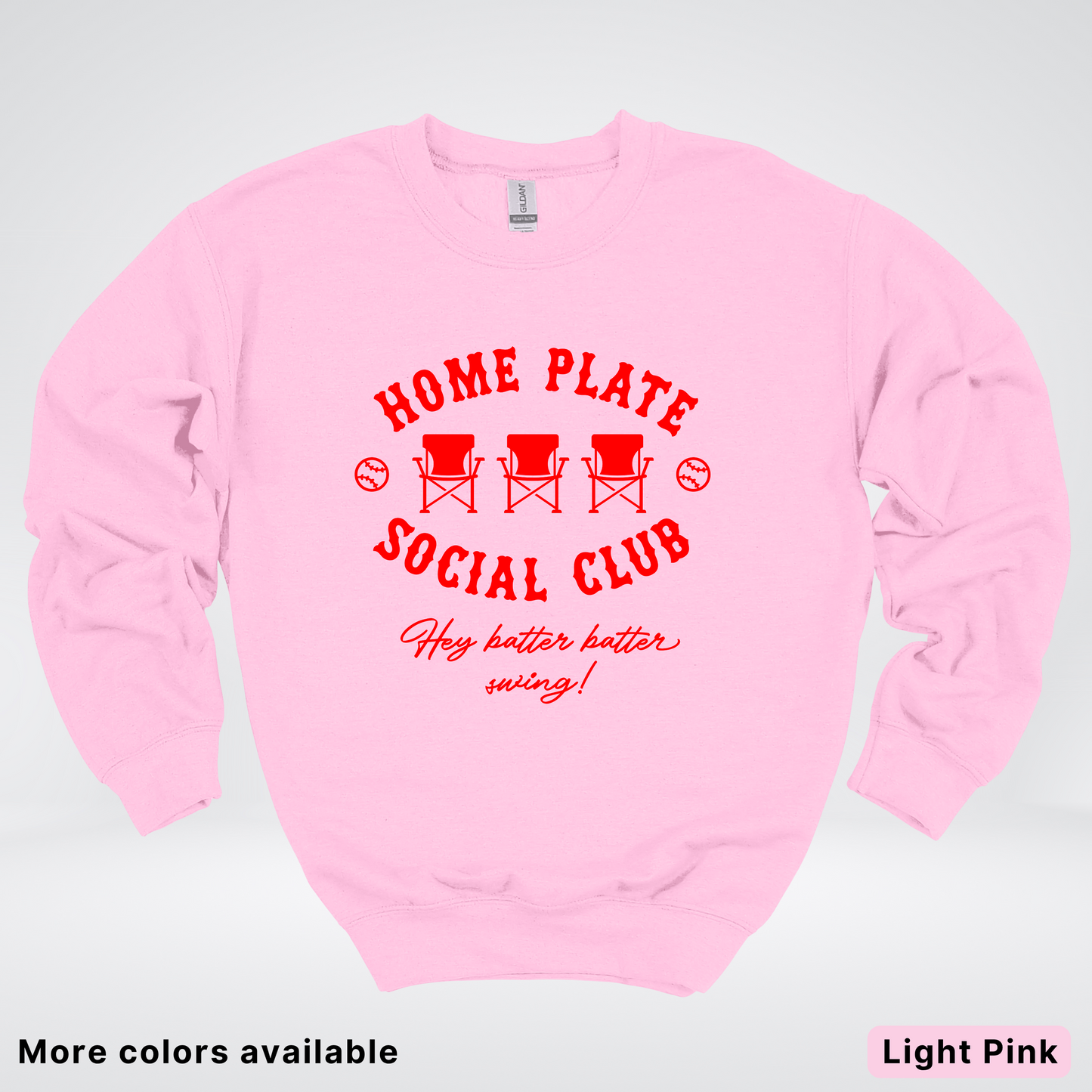Home Plate Social Club – Red Design - Crewneck