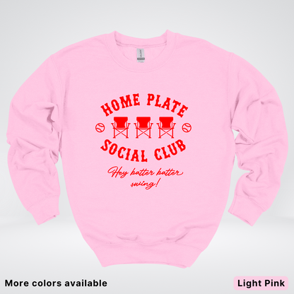 Home Plate Social Club – Red Design - Crewneck