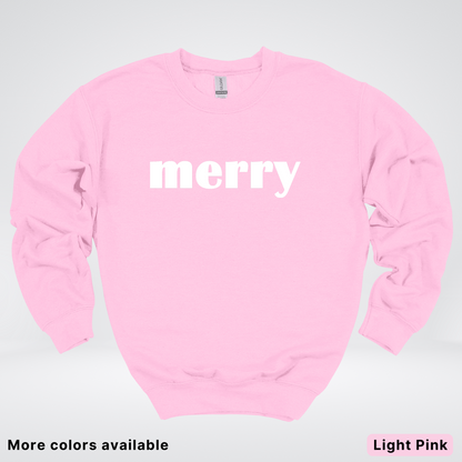 Merry - White Design - Crewneck