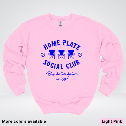 Home Plate Social Club – Blue Design - Crewneck
