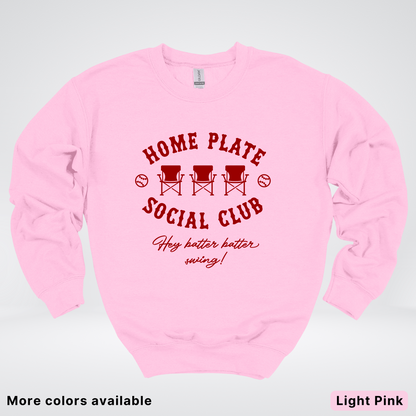 Home Plate Social Club – Maroon Design - Crewneck