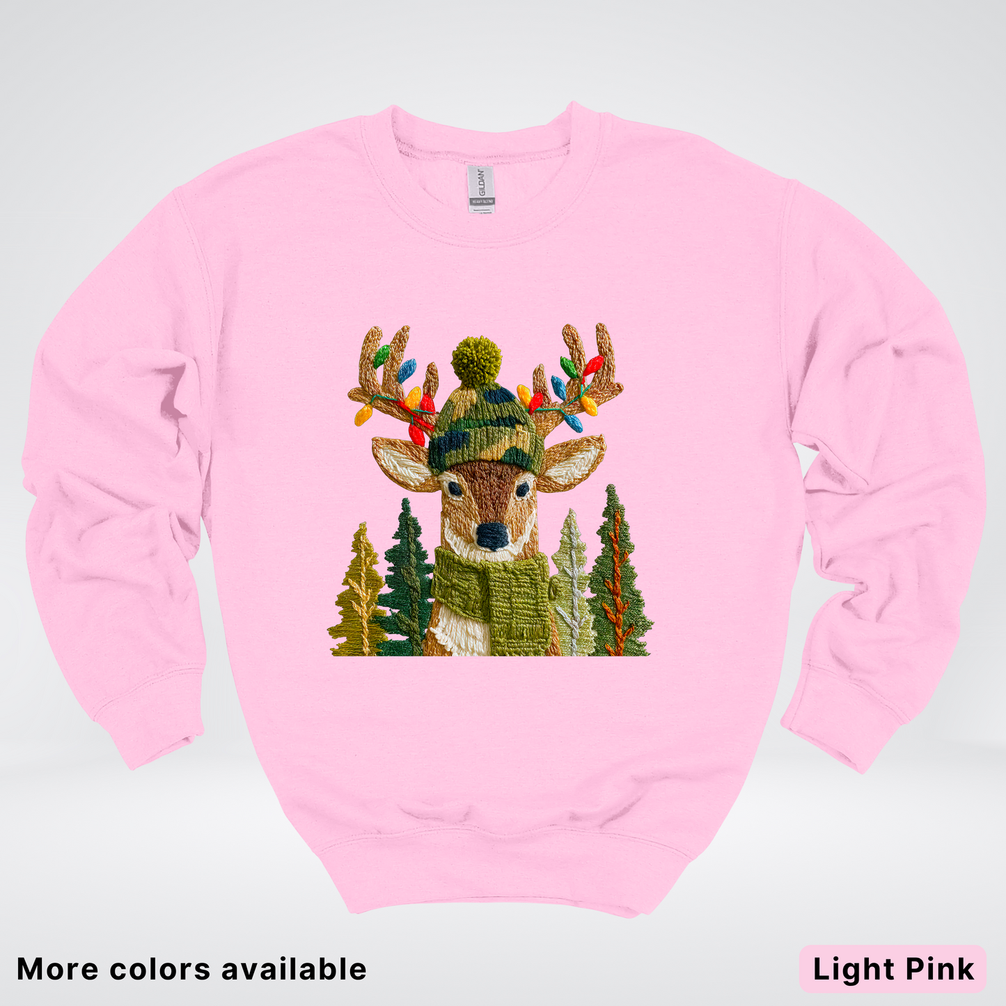 Ornament Antler Reindeer Hook Yard Faux - Crewneck Sweatshirt