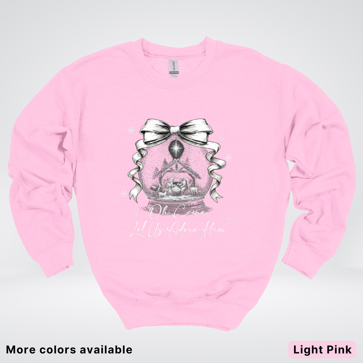 Oh Come Let Us Adore Him Nativity - Crewneck Sweatshirt