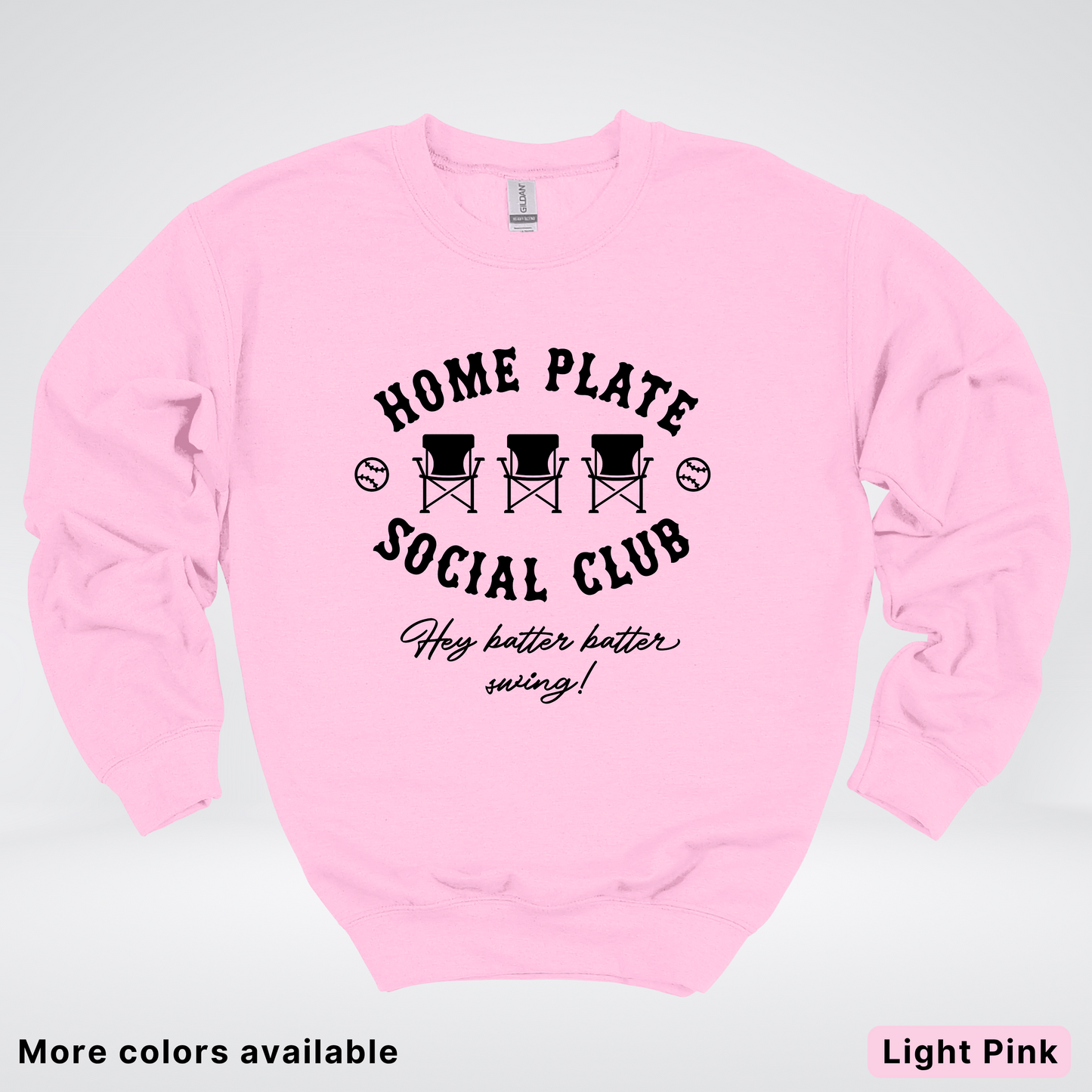 Home Plate Social Club – Black Design - Crewneck