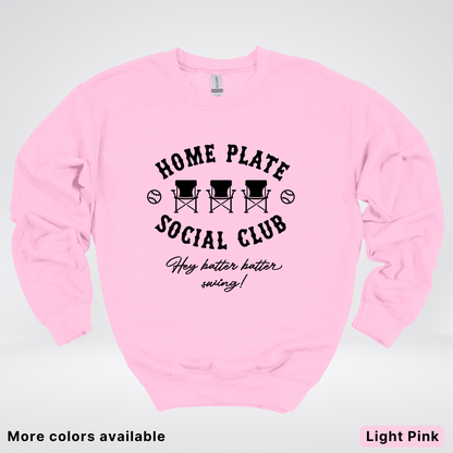 Home Plate Social Club – Black Design - Crewneck