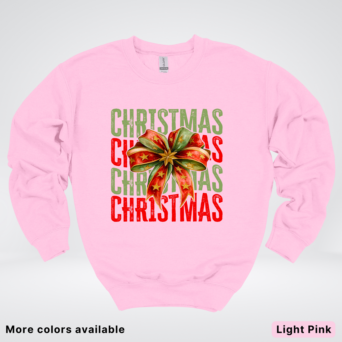 Christmas Star Bow - Crewneck Sweatshirt