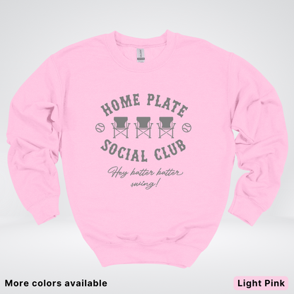 Home Plate Social Club – Gray Design - Crewneck