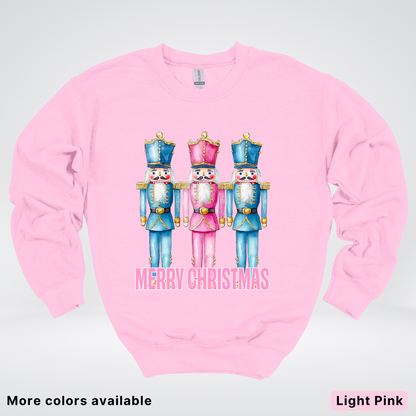 Merry Christmas Pastel Nutcrackers - Crewneck Sweatshirt