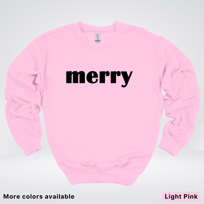 Merry - Black Design - Crewneck