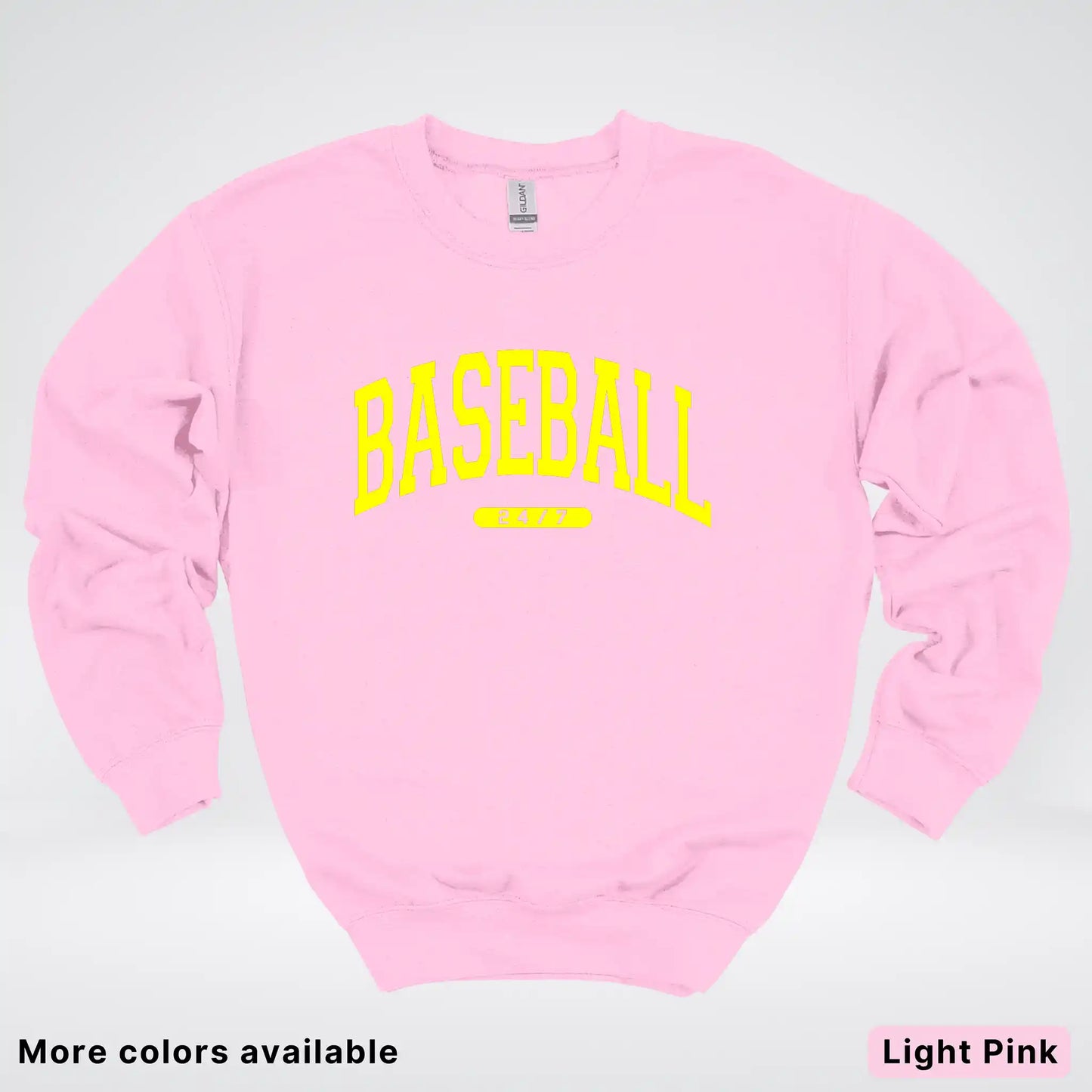 Baseball 24/7 – Yellow Design - Crewneck Sweatshirt