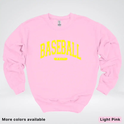 Baseball 24/7 – Yellow Design - Crewneck Sweatshirt