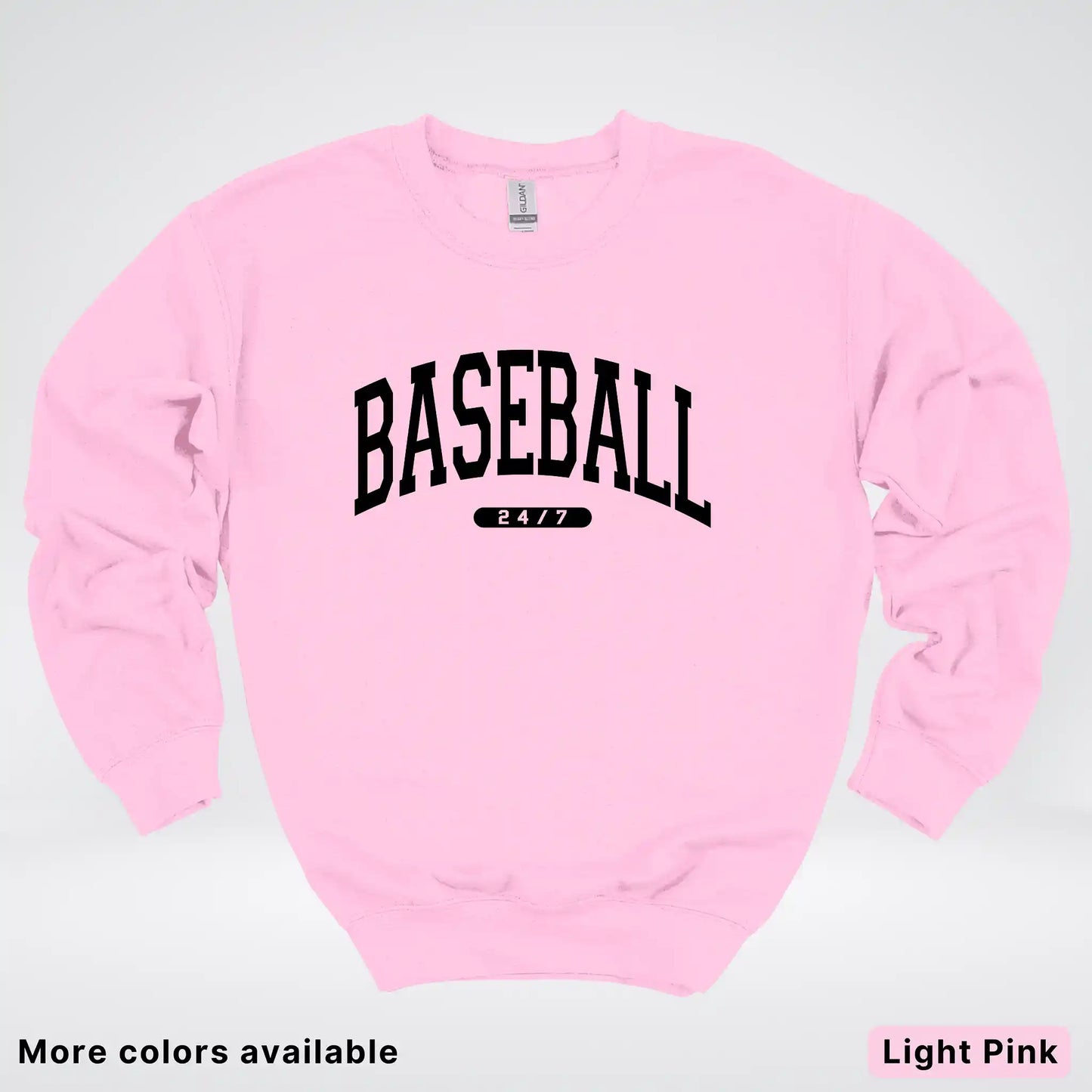 Baseball 24/7 – Black Design - Crewneck Sweatshirt