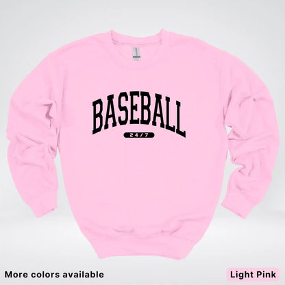 Baseball 24/7 – Black Design - Crewneck Sweatshirt