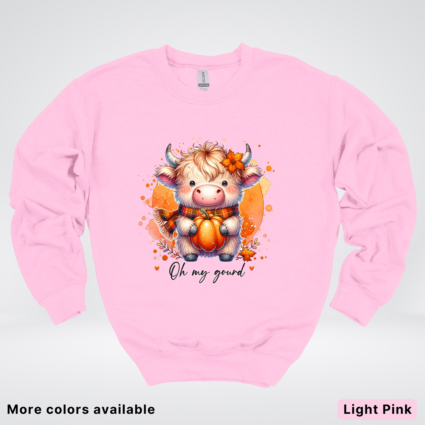 Oh My Gourd Small Cow Calf Pumpkin - Crewneck Sweatshirts