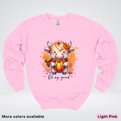 Oh My Gourd Small Cow Calf Pumpkin - Crewneck Sweatshirts