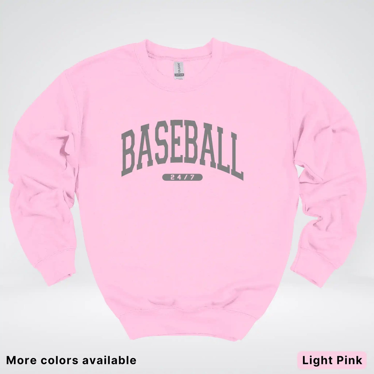 Baseball 24/7 – Gray Design - Crewneck Sweatshirt