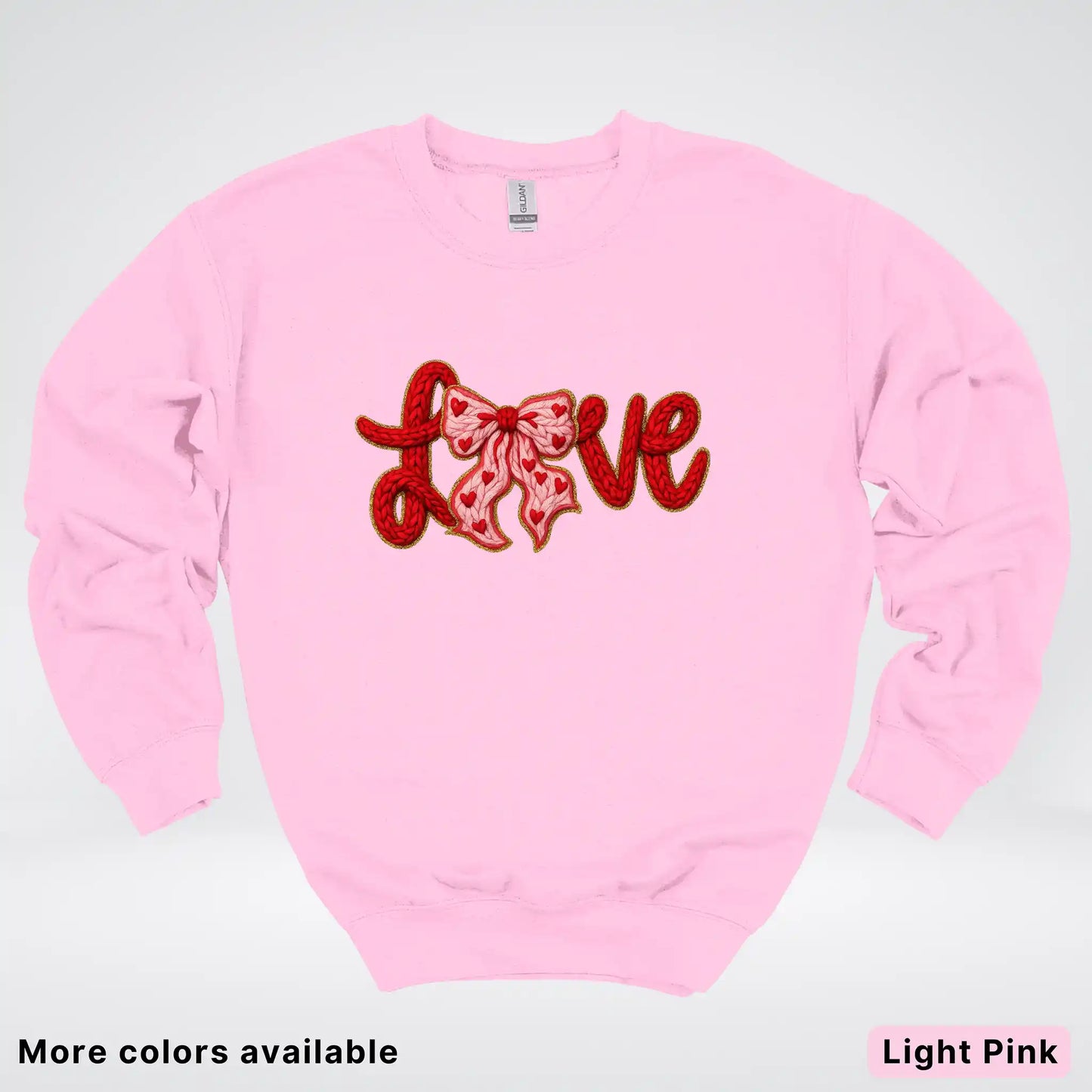 Love Bow Hook Yard Faux - Crewneck Sweatshirt