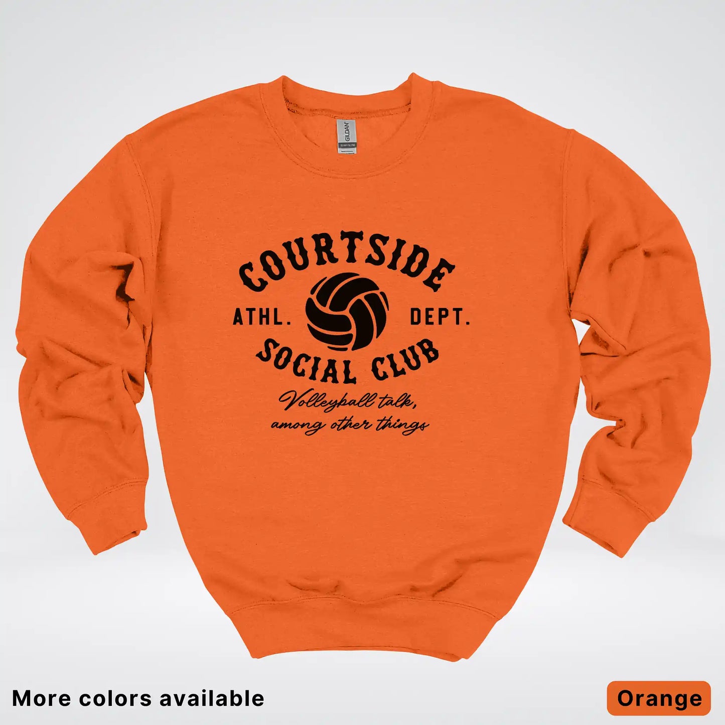 Courtside Social Club – Black Design – Volleyball - Crewneck Sweatshirt