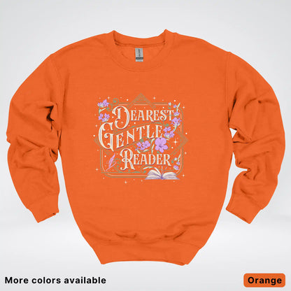 Dearest Gentle Reader – Vintage Floral Book Lover Graphic - Crewneck Sweatshirt